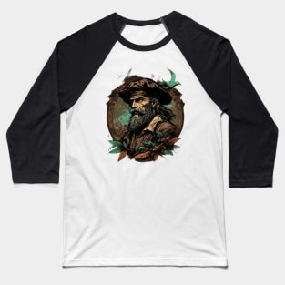 Vintage Pirate Captain Classic Art Design Baseball T-Shirt